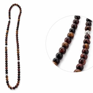 Collar artesanal de piedra ojo de tigre hecho a mano